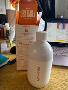 Spoiled White Bottle with Orange Label Collagen Serum 15.2 oz